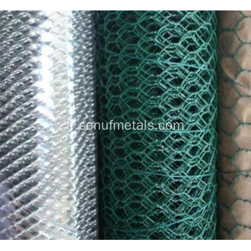 grillage hexagonal enduit de PVC